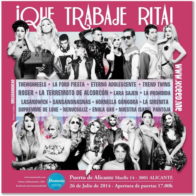 Cartel Que trabaje Rita