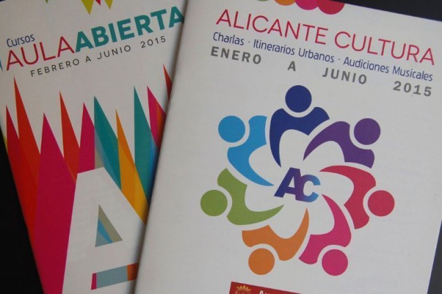 Portadas de los programas Aula Abierta y Alicante Cultura