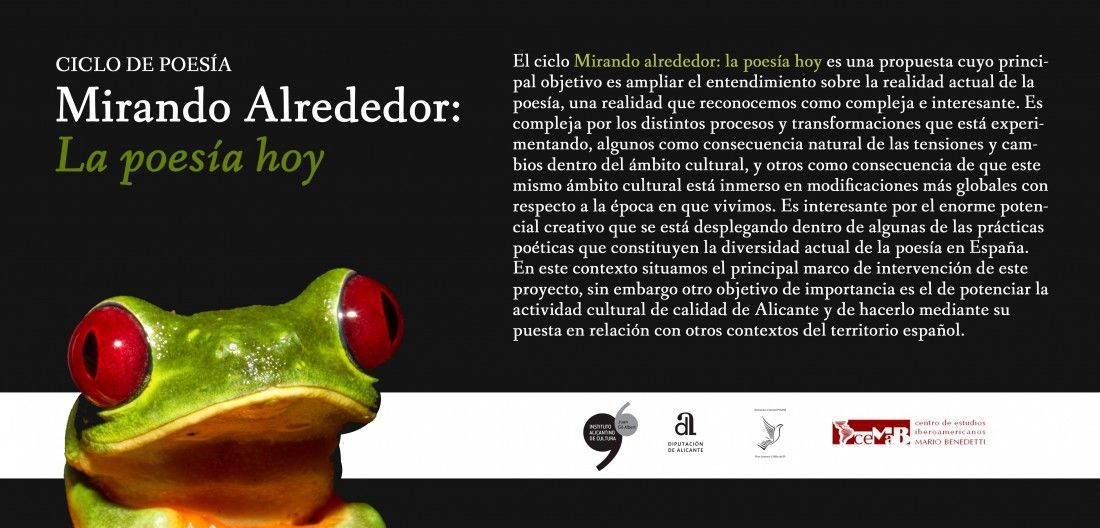 'Mirando alrededor' vuelve al Gil-Albert con los poetas Martín Gaona y Sandra Santana en LETRAS 