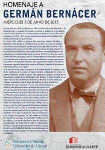 La Universidad de Alicante homenajea al ilustre economista Germán Bernácer en CONFERENCIAS 