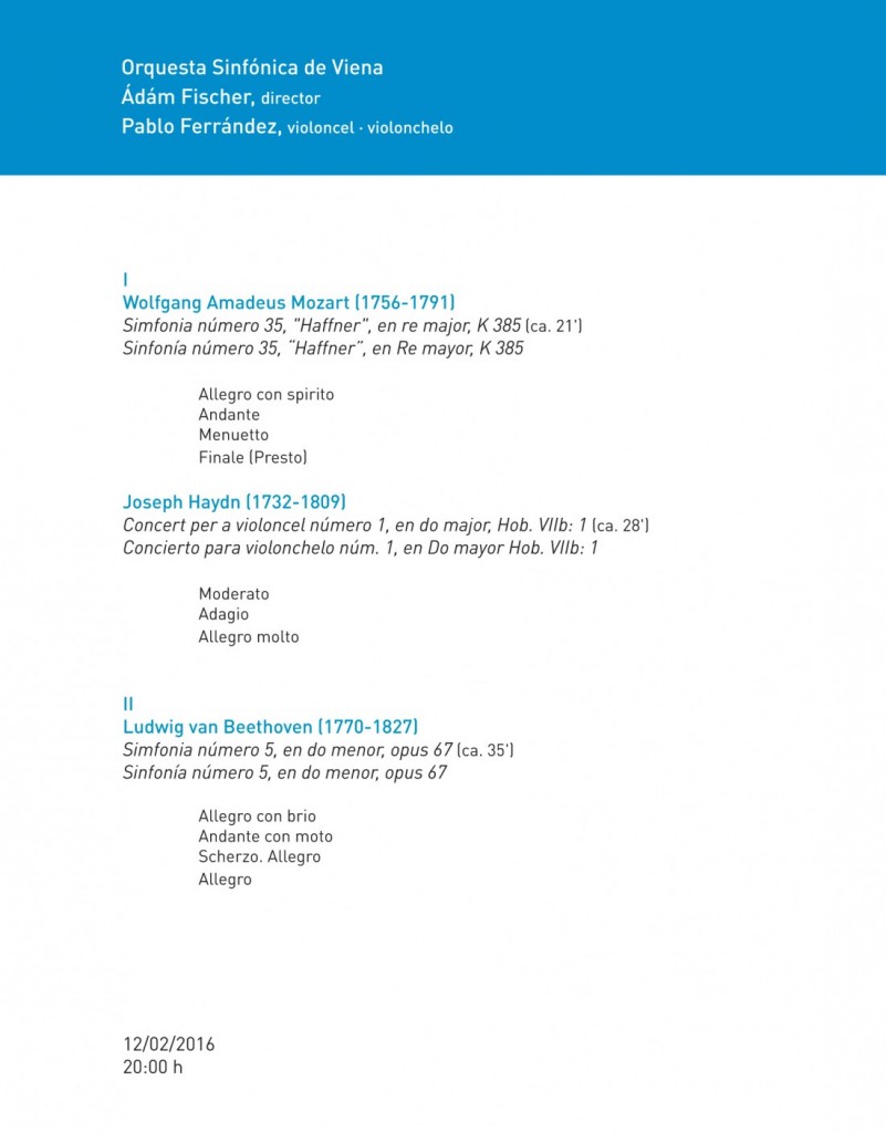 El ADDA acoge un concierto de la Orquesta Sinfónica de Viena en MÚSICA