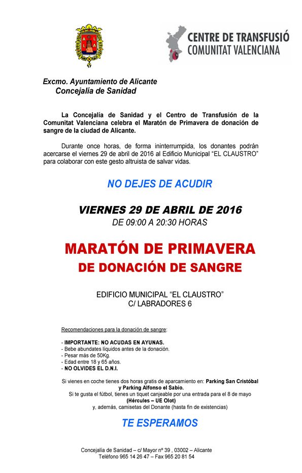 'Con la primavera renace la vida': Maratón de donación de sangre en El Claustro en ESTILO DE VIDA 