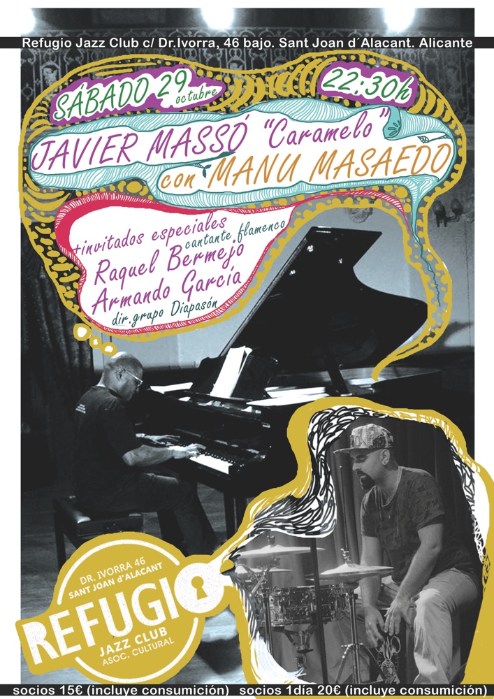 El gran pianista de jazz latino Javier Massó 'Caramelo de Cuba' actúa en el Refugio Jazz Club en MÚSICA 