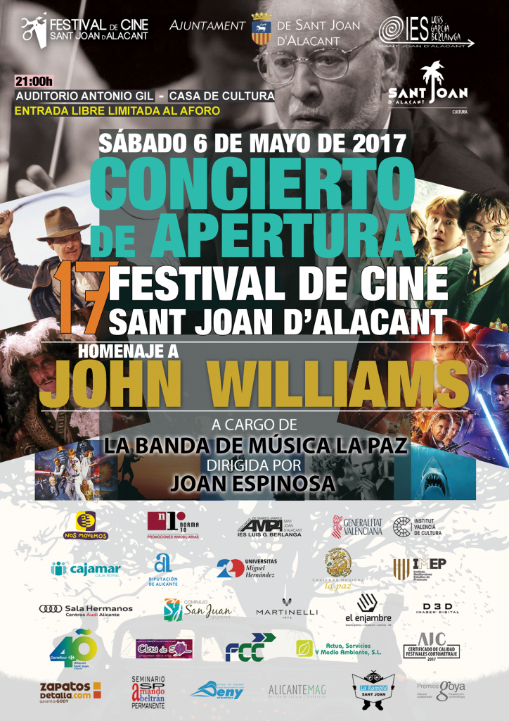 Un fabuloso concierto de bandas sonoras inaugura el 17º Festival de Cine de Sant Joan d'Alacant en CINE 