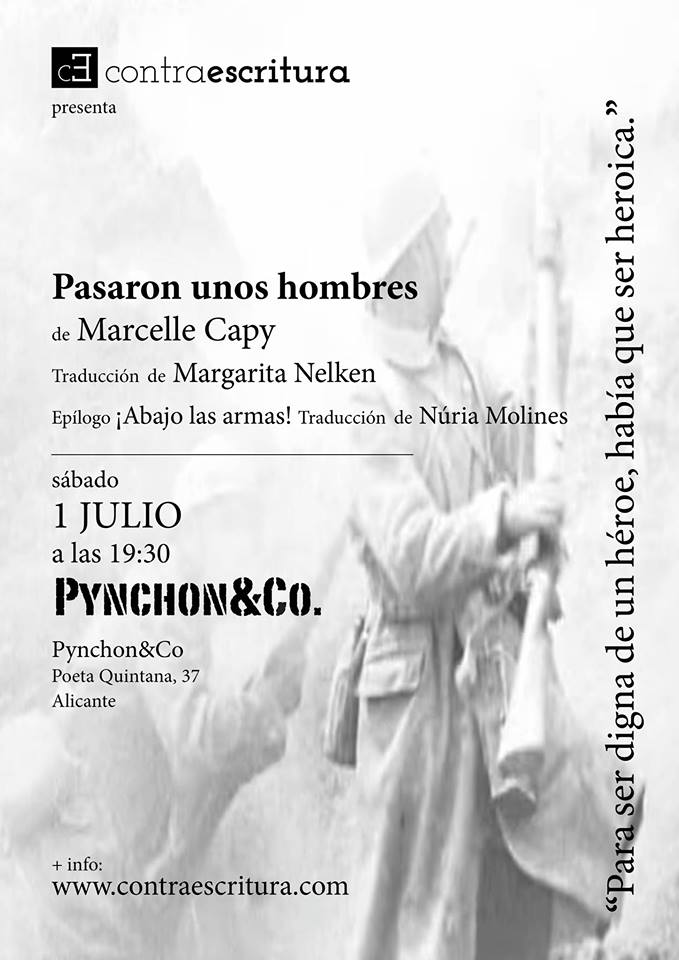 Pynchon&Co presenta la editorial ContraEscritura y el libro 'Pasaron unos hombres' en LETRAS 