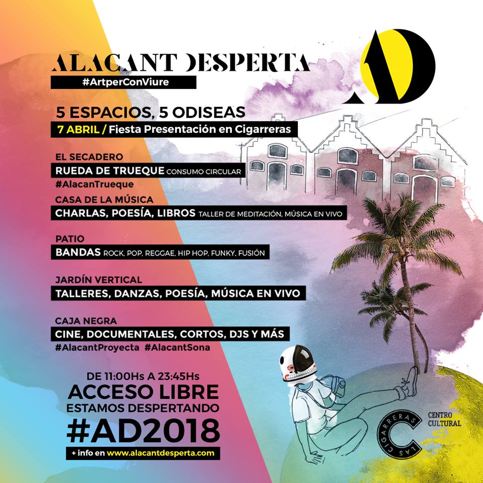 Las Cigarreras acoge la fiesta presentación del festival de arte urbano Alacant Desperta en ARTE 