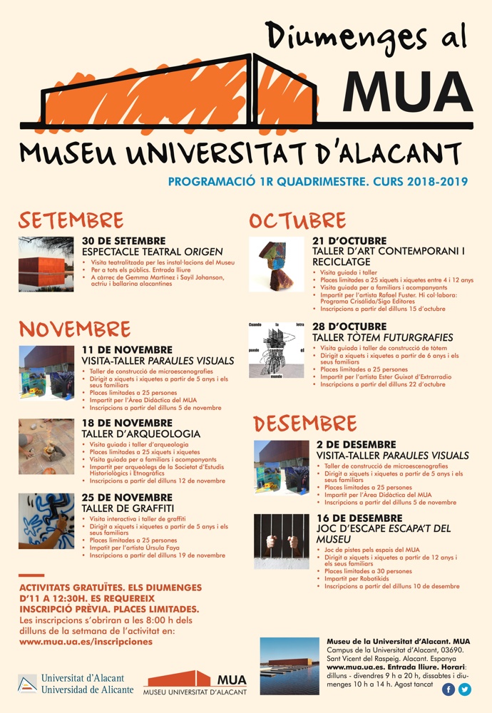 Visitas guiadas, talleres y juegos para toda la familia en 'Diumenges al MUA' en ARTE 