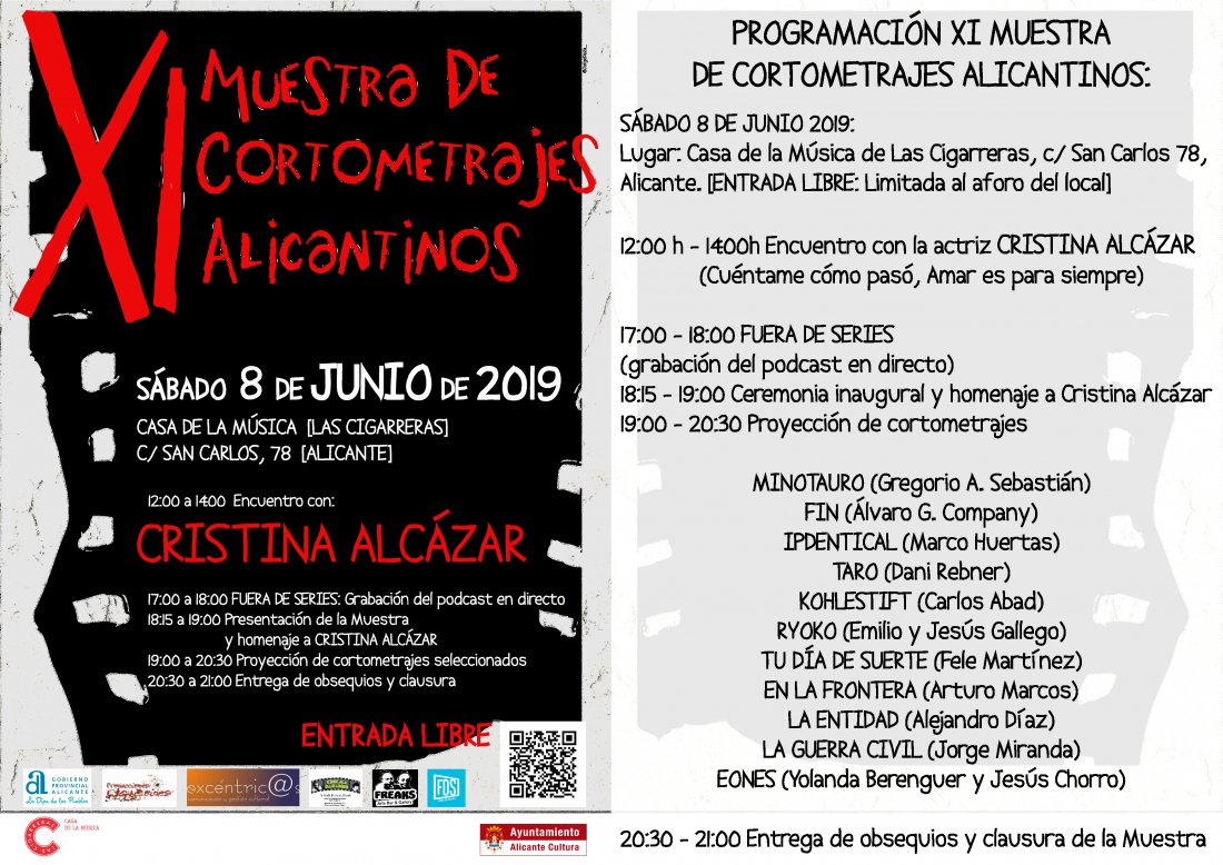 La XI Muestra de Cortometrajes Alicantinos rinde homenaje a Cristina Alcázar en CINE 