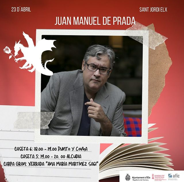 La Fira de Sant Jordi de Elche contará con Espido Freire, Juan Manuel de Prada, Nativel Preciado y Benjamín Prado, entre otros autores en LETRAS 