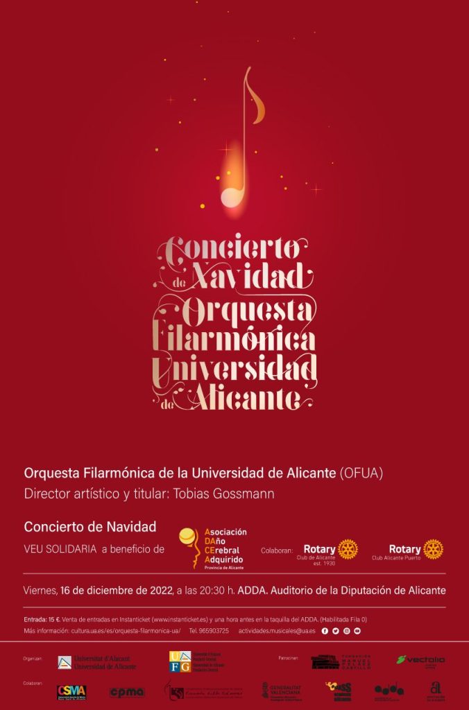 La OFUA ofrecerá su tradicional Ciclo de Conciertos de Navidad en el Auditorio de Villajoyosa y en el ADDA en MÚSICA 