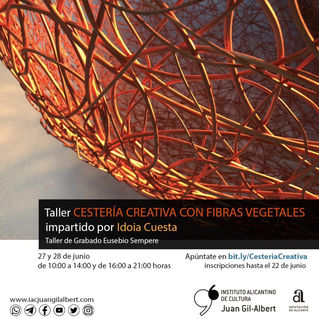 El Gil-Albert organiza talleres sobre libros de artista y el arte de la cestería tradicional en ARTE ARTESANIA 