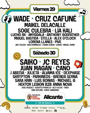 Negrita Music Festival llega este fin de semana a Alicante en MÚSICA 
